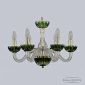 Люстра  Bohemia Ivele Crystal  арт. 1308/6/165 G Cl/Clear-Green/H-1K